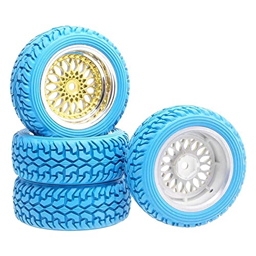 Clynex Beschichtung Radversatz 3mm Rallyereifen 1:16 On-Road Rallyeauto RC-Autoreifen(Blue) von Clynex