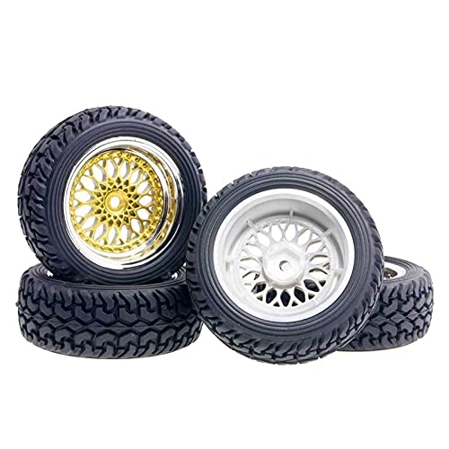 Clynex Beschichtung Radversatz 9mm Rallyereifen 1:16 On-Road Rallyeauto RC-Autoreifen(Black) von Clynex