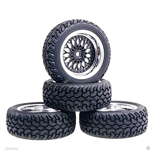 Clynex Beschichtung Radversatz: 6mm Rallyereifen 1:16 On-Road Rallyeauto RC-Autoreifen(Black) von Clynex