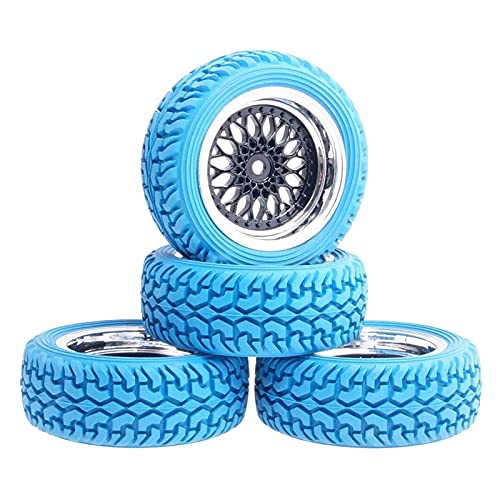 Clynex Beschichtung Radversatz: 6mm Rallyereifen 1:16 On-Road Rallyeauto RC-Autoreifen(Blue) von Clynex
