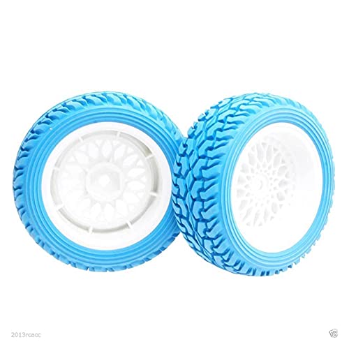 Clynex Radversatz 6 mm Rallye-Reifen 1,16 On-Road Rallye-Auto RC-Autoreifen(Blue) von Clynex