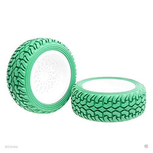 Clynex Radversatz 6 mm Rallye-Reifen 1,16 On-Road Rallye-Auto RC-Autoreifen(Green) von Clynex