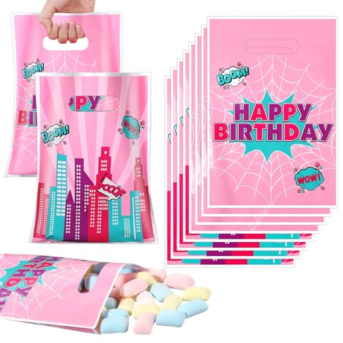 Clysee Geschenktüten mit Spinnennetz, Kunststoff, für Filme, Animationen, Geburtstagsfeiern, Geschenke, Snack-Zubehör, Rosa, Spinnennetz, 50 Stück Clysee Geschenktüten mit Spinnennetz, Kunststoff, für Filme, Animationen, Geburtstagsfeiern, Geschenke, Snack-Zubehör, Rosa, Spinnennetz, 50 Stück von Clysee