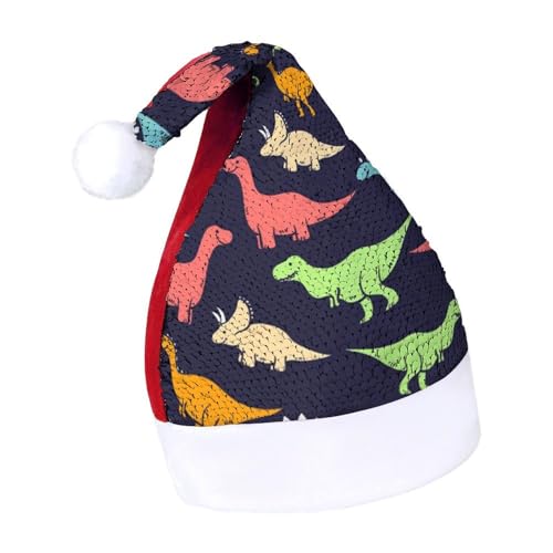 Cmagnifico Pailletten-Weihnachtsmütze für Erwachsene, Monster-Dinosaurier-Hut für verschiedene Feiertagspartys Cmagnifico Pailletten-Weihnachtsmütze für Erwachsene, Monster-Dinosaurier-Hut für verschiedene Feiertagspartys von Cmagnifico