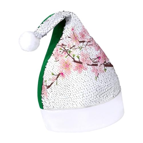 Cmagnifico Pailletten-Weihnachtsmütze für Erwachsene, verführerische Kirschblüten-Hut für verschiedene Feiertagspartys Cmagnifico Pailletten-Weihnachtsmütze für Erwachsene, verführerische Kirschblüten-Hut für verschiedene Feiertagspartys von Cmagnifico