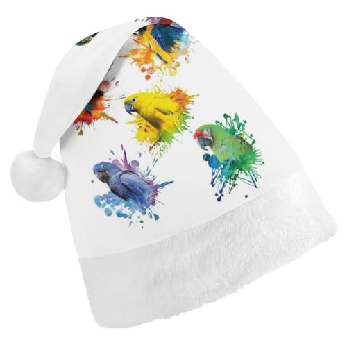 Cmagnifico Weihnachtsmütze, 3D-Aquarell-Papageienhut für verschiedene Feiertagspartys von Cmagnifico