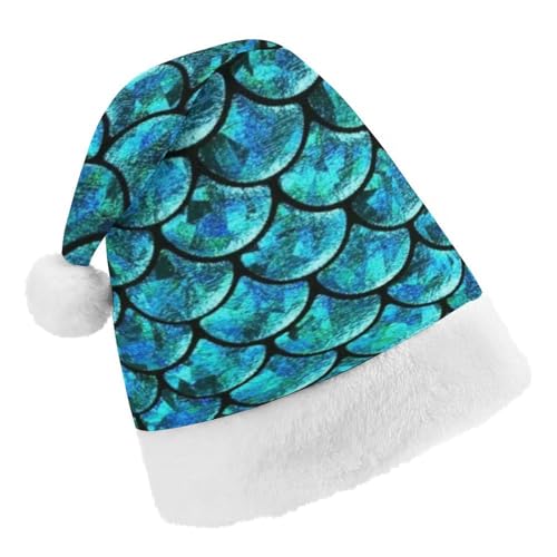 Cmagnifico Weihnachtsmütze, Aquamarin-Schuppen-Hut für verschiedene Feiertagspartys von Cmagnifico