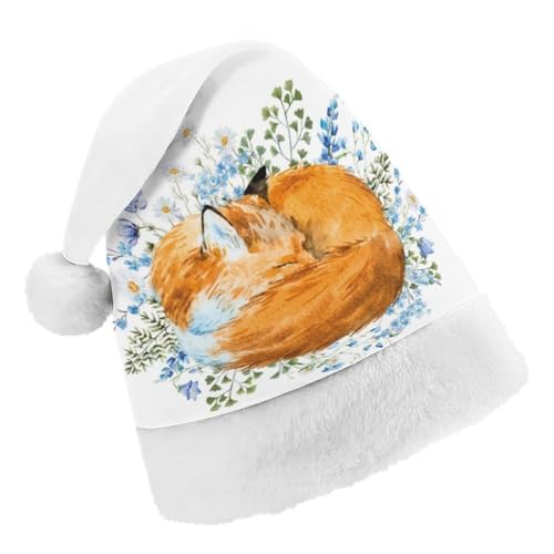 Cmagnifico Weihnachtsmütze, Aquarell-Füchse für verschiedene Feiertagspartys von Cmagnifico