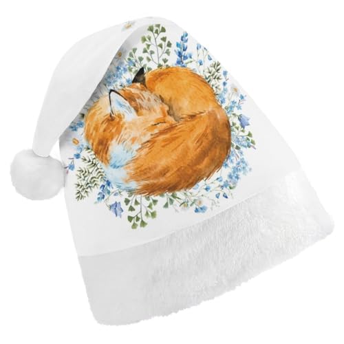 Cmagnifico Weihnachtsmütze, Aquarell-Füchse für verschiedene Feiertagspartys von Cmagnifico