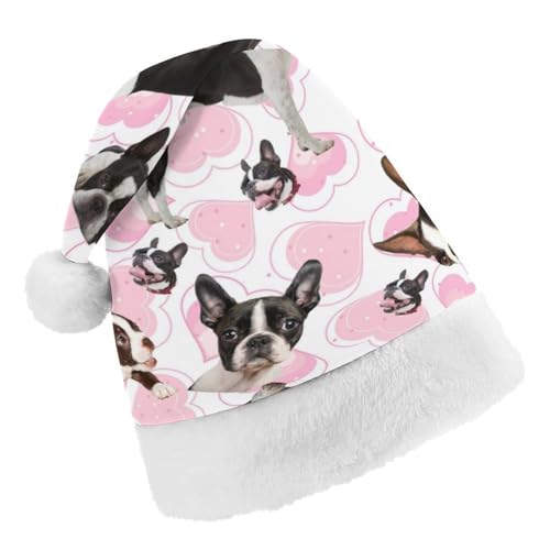 Cmagnifico Weihnachtsmütze, Boston Terrier Hut für verschiedene Feiertagsfeiern von Cmagnifico