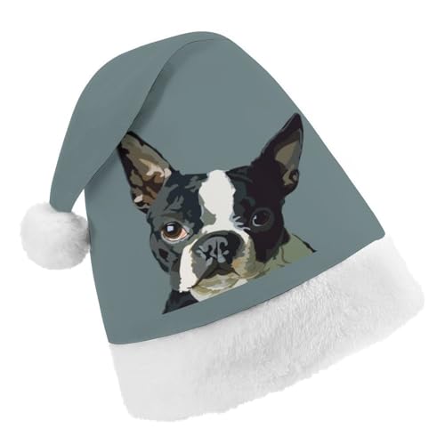 Cmagnifico Weihnachtsmütze, Boston Terrier Hut für verschiedene Feiertagsfeiern von Cmagnifico