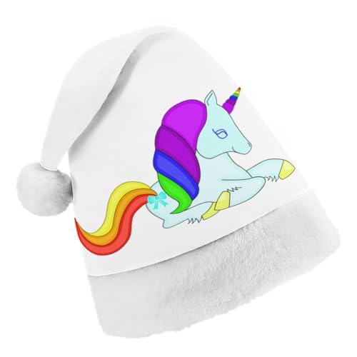 Cmagnifico Weihnachtsmütze, Einhorn-Regenbogen-Hut für verschiedene Feiertagsfeiern von Cmagnifico
