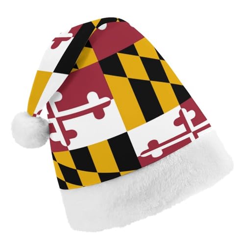 Cmagnifico Weihnachtsmütze, Flagge von Maryland, Hut für verschiedene Feiertagspartys von Cmagnifico