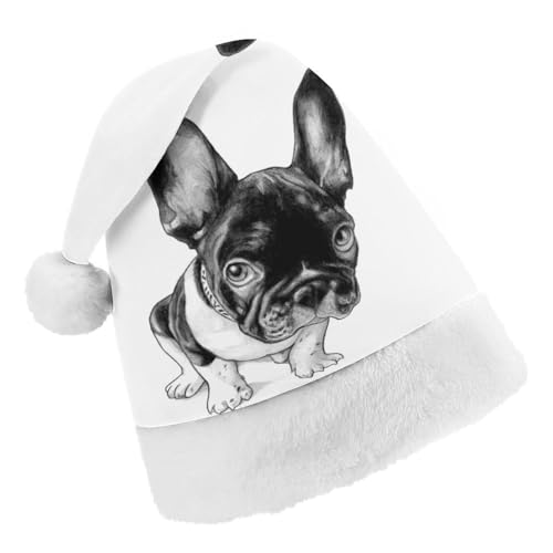 Cmagnifico Weihnachtsmütze, Französische Bulldogge Hut für verschiedene Feiertagsfeiern von Cmagnifico