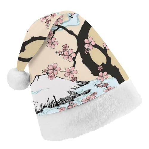 Cmagnifico Weihnachtsmütze, Fuji-Berg-Kirschbaum in Japan, Hut für verschiedene Feiertagspartys von Cmagnifico