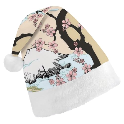 Cmagnifico Weihnachtsmütze, Fuji-Berg-Kirschbaum in Japan, Hut für verschiedene Feiertagspartys von Cmagnifico