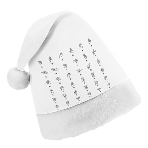 Cmagnifico Weihnachtsmütze, Gebärdensprache, Alphabet-Hut für verschiedene Feiertagspartys von Cmagnifico