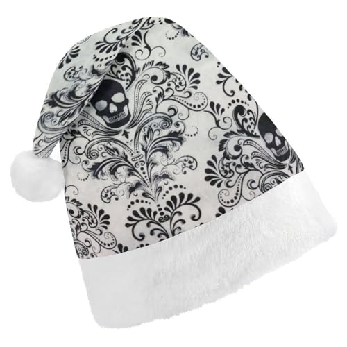 Cmagnifico Weihnachtsmütze, Gothic-Totenkopf-Damast, gruseliger Halloween-Hut für verschiedene Feiertagspartys Cmagnifico Weihnachtsmütze, Gothic-Totenkopf-Damast, gruseliger Halloween-Hut für verschiedene Feiertagspartys von Cmagnifico