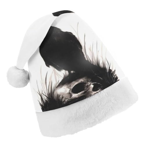 Cmagnifico Weihnachtsmütze, Halloween-Totenkopf-Hut, Rabenhut für verschiedene Feiertagspartys von Cmagnifico