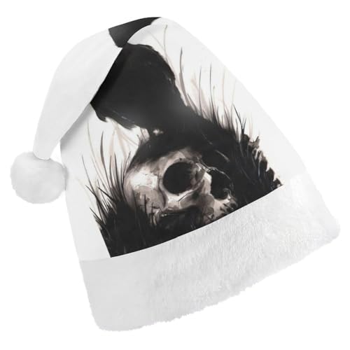 Cmagnifico Weihnachtsmütze, Halloween-Totenkopf-Hut, Rabenhut für verschiedene Feiertagspartys von Cmagnifico