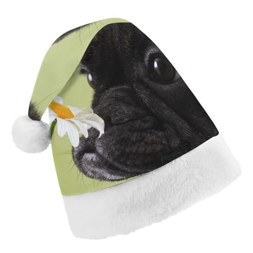 Cmagnifico Weihnachtsmütze, Hundemuster, Mops, Blumenhut für verschiedene Feiertagspartys Cmagnifico Weihnachtsmütze, Hundemuster, Mops, Blumenhut für verschiedene Feiertagspartys von Cmagnifico