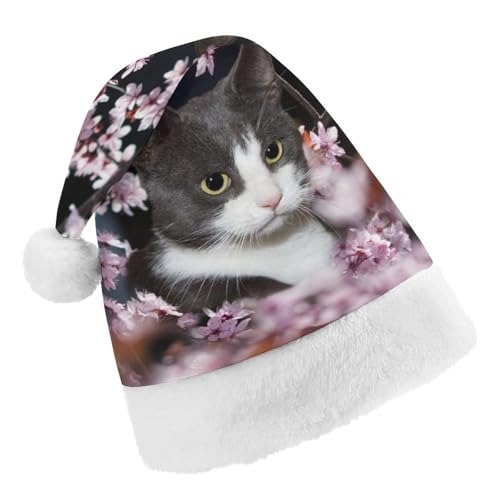 Cmagnifico Weihnachtsmütze, Katzen- und Kirschblütenhut für verschiedene Feiertagspartys von Cmagnifico