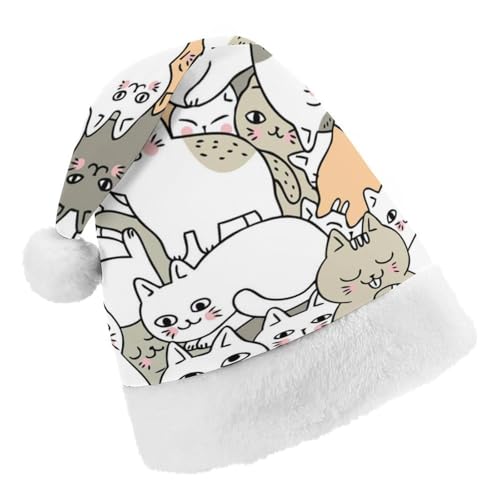 Cmagnifico Weihnachtsmütze, Katzenmuster Hut für verschiedene Feiertagspartys von Cmagnifico