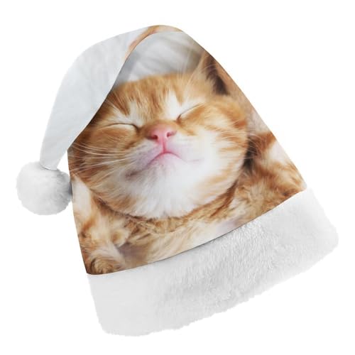 Cmagnifico Weihnachtsmütze, Katzennagelmuster, Katzenmuster, Hut für verschiedene Feiertagspartys von Cmagnifico