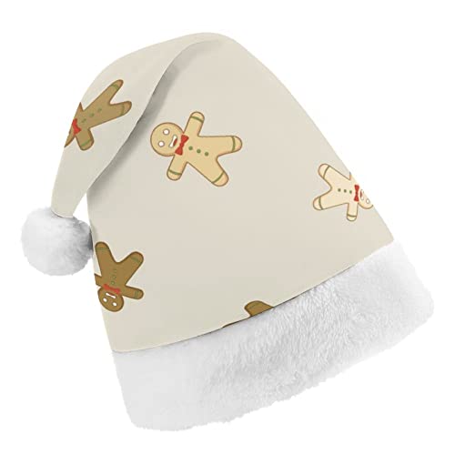 Cmagnifico Weihnachtsmütze, Lebkuchenmann-Hut mit Fliesenmuster, für verschiedene Feiertagspartys von Cmagnifico