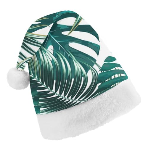 Cmagnifico Weihnachtsmütze, Palmblatt- und Monstera-Hut für verschiedene Feiertagspartys von Cmagnifico