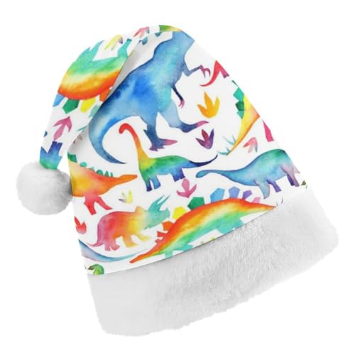 Cmagnifico Weihnachtsmütze, Regenbogen-Dinosaurier-Hut für verschiedene Feiertagspartys von Cmagnifico