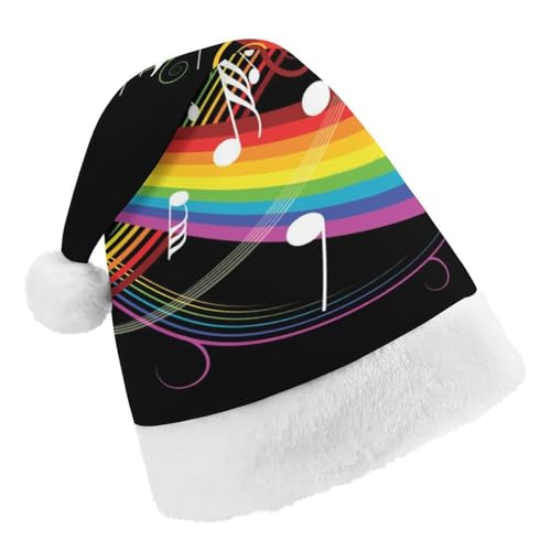 Cmagnifico Weihnachtsmütze, Regenbogen-Musiknoten-Hut für verschiedene Feiertagspartys von Cmagnifico