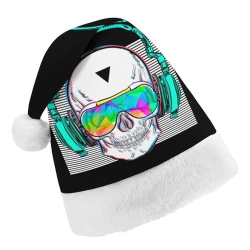 Cmagnifico Weihnachtsmütze, Rock-and-Roll-Totenkopf-Hut für verschiedene Feiertagspartys von Cmagnifico