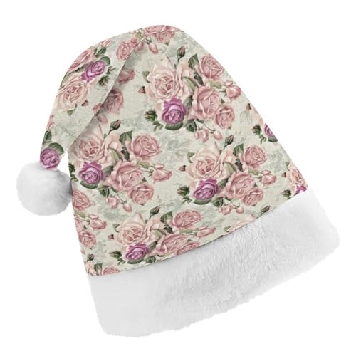 Cmagnifico Weihnachtsmütze, Rosenmuster Hut für verschiedene Feiertagsfeiern von Cmagnifico