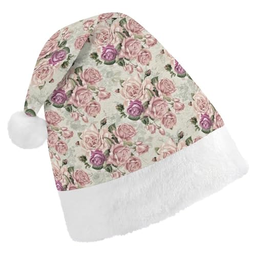 Cmagnifico Weihnachtsmütze, Rosenmuster Hut für verschiedene Feiertagsfeiern von Cmagnifico
