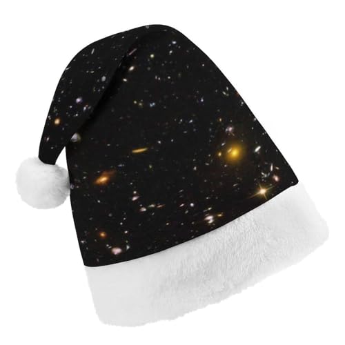 Cmagnifico Weihnachtsmütze, Sternenhimmel, schwarzer Glitzer-Hut für verschiedene Feiertagspartys von Cmagnifico