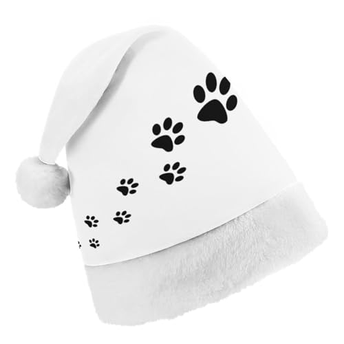 Cmagnifico Weihnachtsmütze, Tierpfotenabdrücke, Hut für verschiedene Feiertagspartys von Cmagnifico