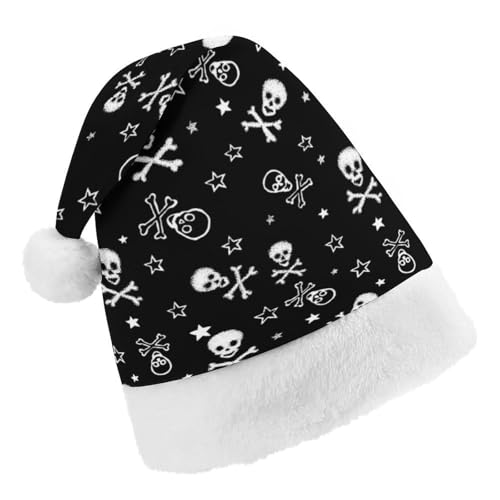 Cmagnifico Weihnachtsmütze, Totenkopf und gekreuzte Knochen Hut für verschiedene Feiertagsfeiern von Cmagnifico