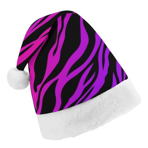 Cmagnifico Weihnachtsmütze, Zebra-Tiger-Leopardenmuster, rosa Hut für verschiedene Feiertagspartys von Cmagnifico