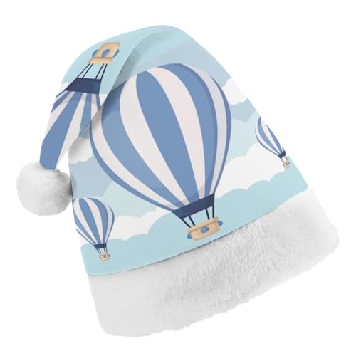 Cmagnifico Weihnachtsmütze, blauer Heißluftballon-Hut für verschiedene Feiertagspartys von Cmagnifico
