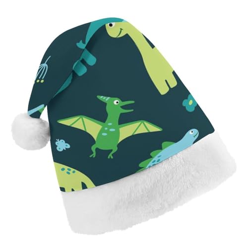 Cmagnifico Weihnachtsmütze, blauer Hintergrund mit Dino-Hut für verschiedene Feiertagspartys von Cmagnifico