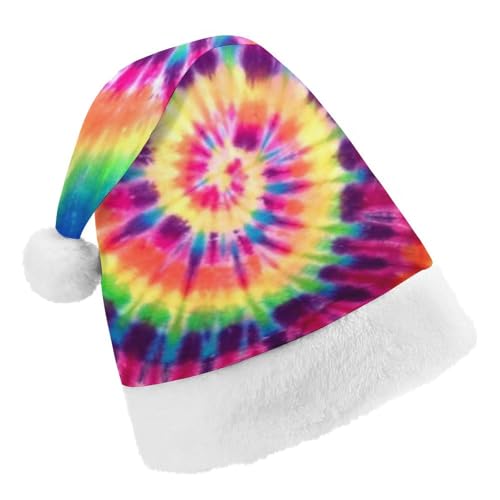 Cmagnifico Weihnachtsmütze, bunte, helle Batikmütze für verschiedene Feiertagspartys von Cmagnifico