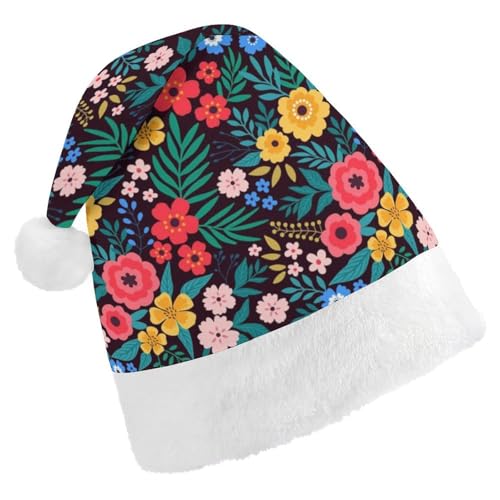 Cmagnifico Weihnachtsmütze, buntes Blumenmuster für verschiedene Feiertagspartys von Cmagnifico