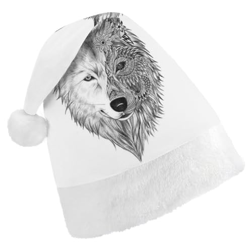 Cmagnifico Weihnachtsmütze, grauer Wolfsmütze für verschiedene Feiertagspartys von Cmagnifico