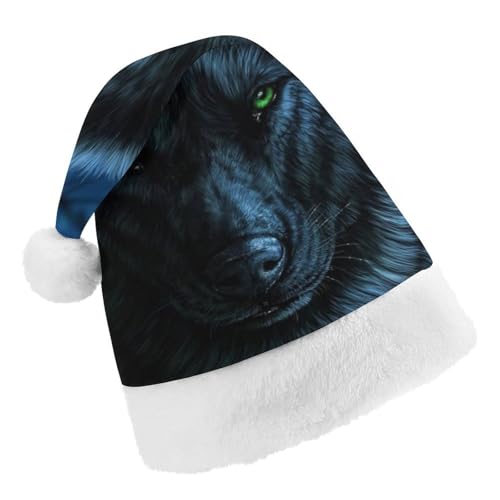 Cmagnifico Weihnachtsmütze, grünäugiger Wolfshut für verschiedene Feiertagspartys von Cmagnifico