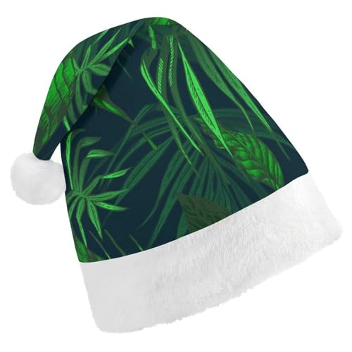 Cmagnifico Weihnachtsmütze, grüner tropischer Dschungel-Pflanzenhut für verschiedene Feiertagspartys von Cmagnifico