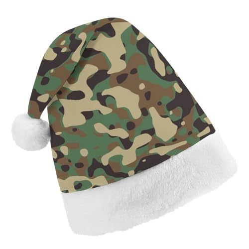 Cmagnifico Weihnachtsmütze, grünes Camouflage-Muster für verschiedene Feiertagspartys von Cmagnifico