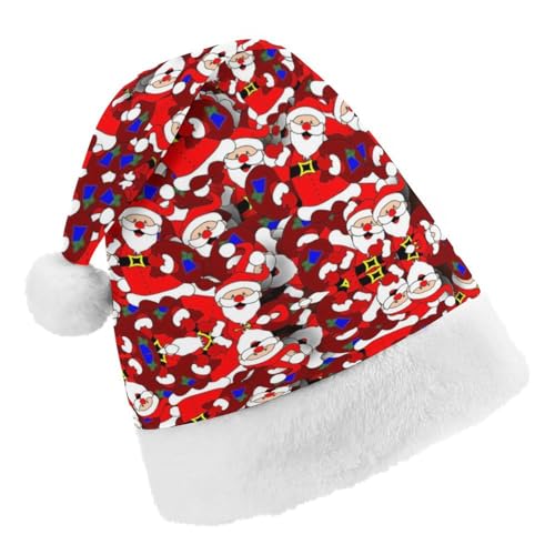 Cmagnifico Weihnachtsmütze, lächelnder Weihnachtsmann, Frohe Weihnachten, niedlicher Hut für verschiedene Feiertagsfeiern von Cmagnifico