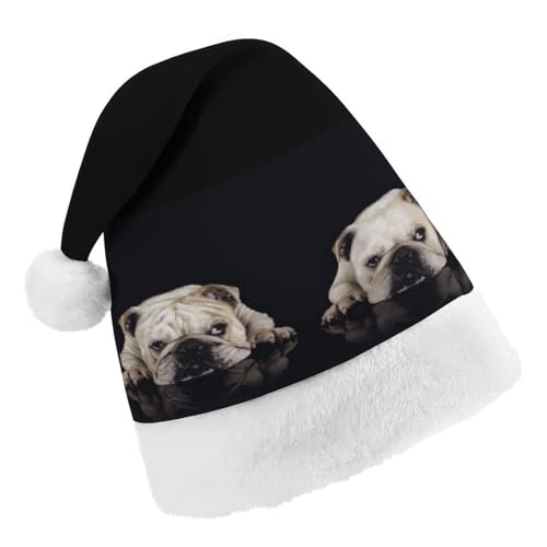 Cmagnifico Weihnachtsmütze, lustiger Bulldoggenhut für verschiedene Feiertagspartys von Cmagnifico