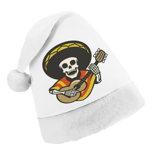 Cmagnifico Weihnachtsmütze, mexikanische Gitarre, Totenkopf-Hut für verschiedene Feiertagspartys von Cmagnifico